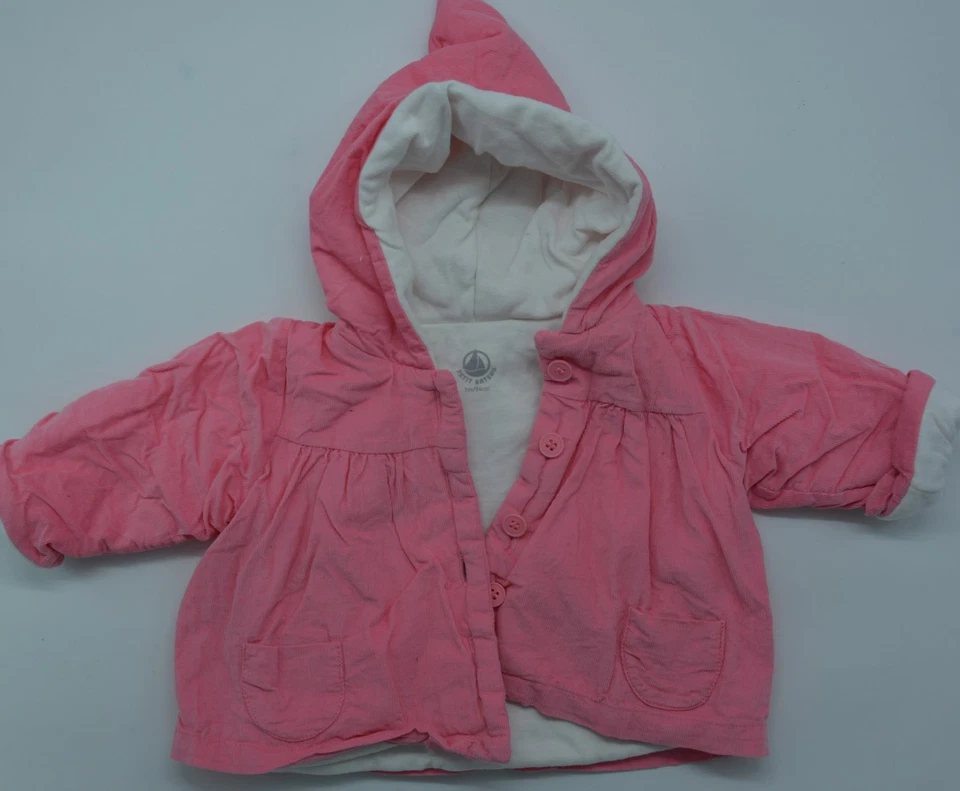 Forrado Original Bebé Chaqueta De Petit Bateau Talla 1M 54 Newborn - Imagen 1 de 2