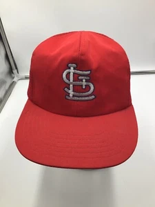 St. Louis Cardinals Red Mesh Back Snapback Vintage Polyester MLB Licensed Cap H7 - Picture 1 of 4