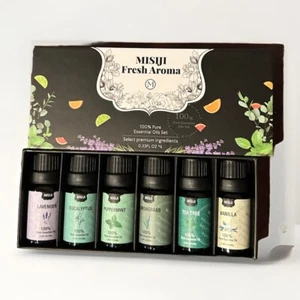 Essential Oils Set Of 6 Aromatherapy For Diffuser Misiji 100% Pure - Picture 1 of 4