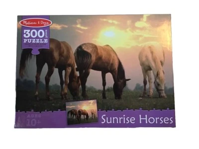 Rompecabezas Sunrise Horses Melissa & Doug Country Cowboy 300 piezas Foto 1 de 4