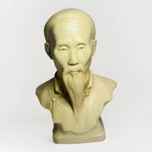 Vintage asiatische Konfuzius Figur Mann Büste 7,5 Zoll - Bild 1 von 4