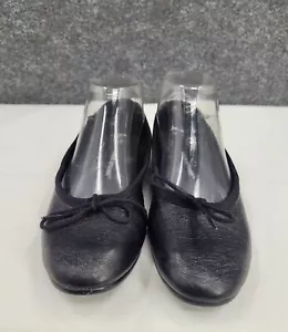 Colin Stuart Leather Flats Womens 6.5 Slip On Lightweight Rubber Soles Black NEW - Picture 1 of 12