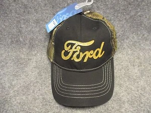 Gorra de béisbol unisex con licencia Ford para mujer gorra a presión negra camuflaje logotipo brillante - Imagen 1 de 5
