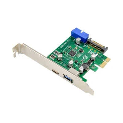 PCI-E Dual Port USB 3.1 Expansion Card Type-C + Type -A NEC720201 chipset - Image 1 of 4