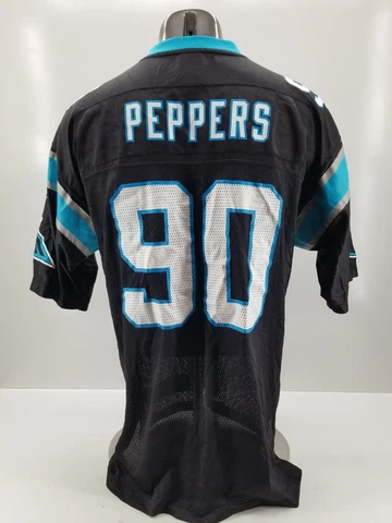 Reebok On Field Carolina Panthers Julius Peppers Jersey Black Mens Large Cover