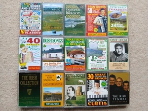 Bundle of 15 Traditional Irish Folk Music Favourites on Original Cassette Tapes - Picture 1 of 3