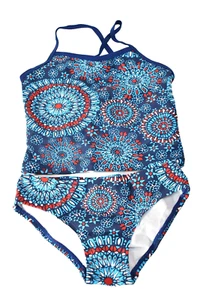 Girls Kanu Red/White/Blue Melanie Beach Sport Swim Suit 2 Piece Size 6 NWT - Picture 1 of 8