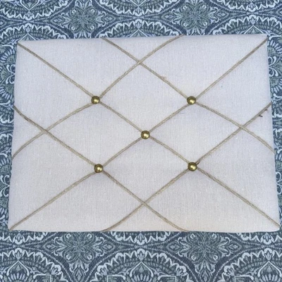 Farmlyn Creek Beige Fabric Bulletin Board Photo Display Board for Walls 12X16NEW - Image 1 of 4