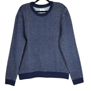 Flint and Tinder Pullover Herren Large Nordic Birdseye Merino Rundhals Navy Alpine - Bild 1 von 11