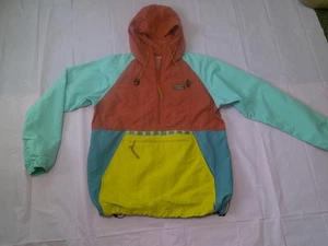 LL Bean 1/2 Zip Colorblock Hoodie Mountain Classic Anorak Windbreaker Jacket W S - Picture 1 of 6