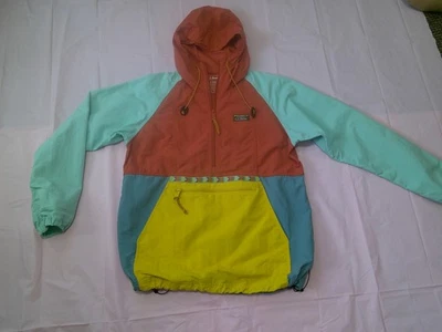LL Bean 1/2 Zip Colorblock Hoodie Mountain Classic Anorak Windbreaker Jacket W S - Image 1 of 4