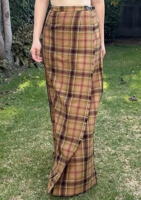 Vintage Cobra Kilt S Extra Long Maxi Kilt 100% Wool Tartan Skirt Plaid Ireland - Image 1 of 4