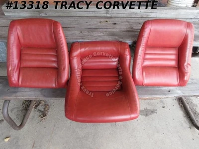 1979-1982 Corvette Red Original Seat Back / Cushion with Extra Back 2"4" Bolster - Image 1 of 4
