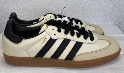 Adidas Samba OG Women's Size 8 Cream Black Casual Leather Suede Casual Sneakers - Image 1 of 4
