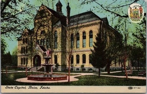 Vintage 1910s BOISE, Idaho Postcard Old State Capitol Building View / UNUSED - Picture 1 of 2