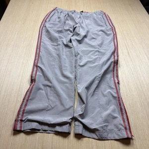 Vintage Y2K Track Pants Wide Leg Parachute Baggy Cyber Mall Goth 90s Red Stripe - Picture 1 of 12