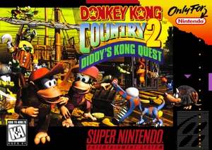 Donkey Kong Country 2 Diddy S Kong Quest Snes Box Art 2"X3" Pin Button Badge - Picture 1 of 2