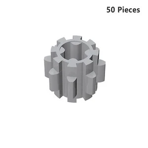 Part # 10928 Technic Gear 8 Tooth Gear Wheel T=8, M=1 Light Gray BULK LOT 50 PCS - Picture 1 of 4