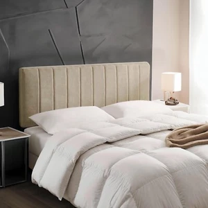 Upholstered Twin Headboard - Easy Assemble Channel Stitched - Wall Mounted - Picture 1 of 7