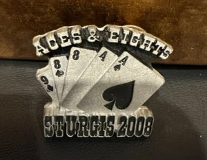 Rare Sturgis Aces and Eights Pin - Picture 1 of 2