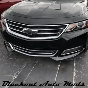 2014-2020 Chevy Impala Gloss Black Emblem Blackout Kit Vinyl Overlay Decal Set - Picture 1 of 2