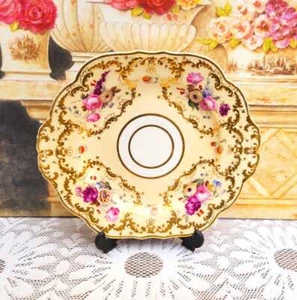 Placa de gabinete Early Spode Pembroke fresas y flores en relieve c1820 - Imagen 1 de 8