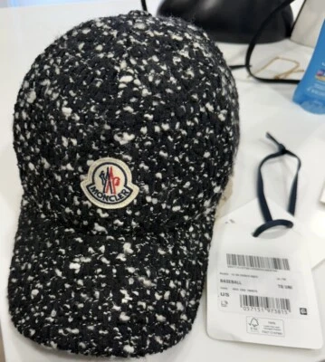 Gorra de béisbol MONCLER tweed mezcla de lana ¡¡Rara!! Auténtico nuevo con etiquetas Foto 1 de 4
