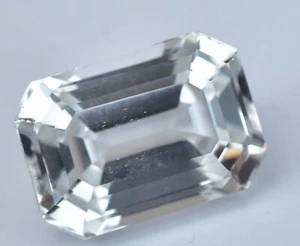 Natural White Sapphire 7.90Ct Emerald Extremely Rare Loose Gemstone - Picture 1 of 6