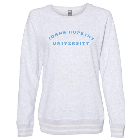 Official NCAA Johns Hopkins University Women's Sweatshirt w/ Striped Edges Cover