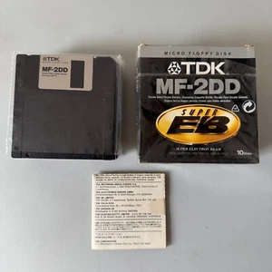 10x TDK Floppy Disks MF-2DD 3.5" Super EB Double Sided Density Diskettes - Afbeelding 1 van 5