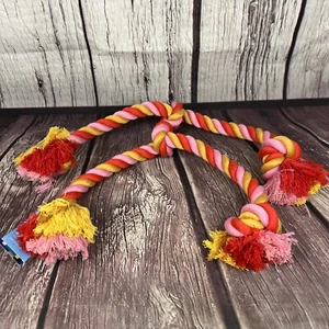 Dog Rope Tugging Toy Medium 24 inch Lego Collection Cotton Blend NEW 2pcs - Picture 1 of 2