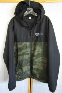 Independent Trading Company Logo Nylon Green Camo Men's Hoodie Jacket Size L - Picture 1 of 5