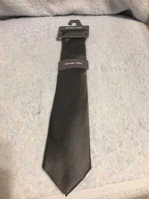 Corbata para hombre Michael Kors gris carbón plateada nueva Foto 1 de 2