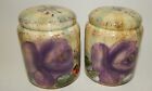 Purple Red Roses Country Garden Gorgeous Salt Pepper Shakers