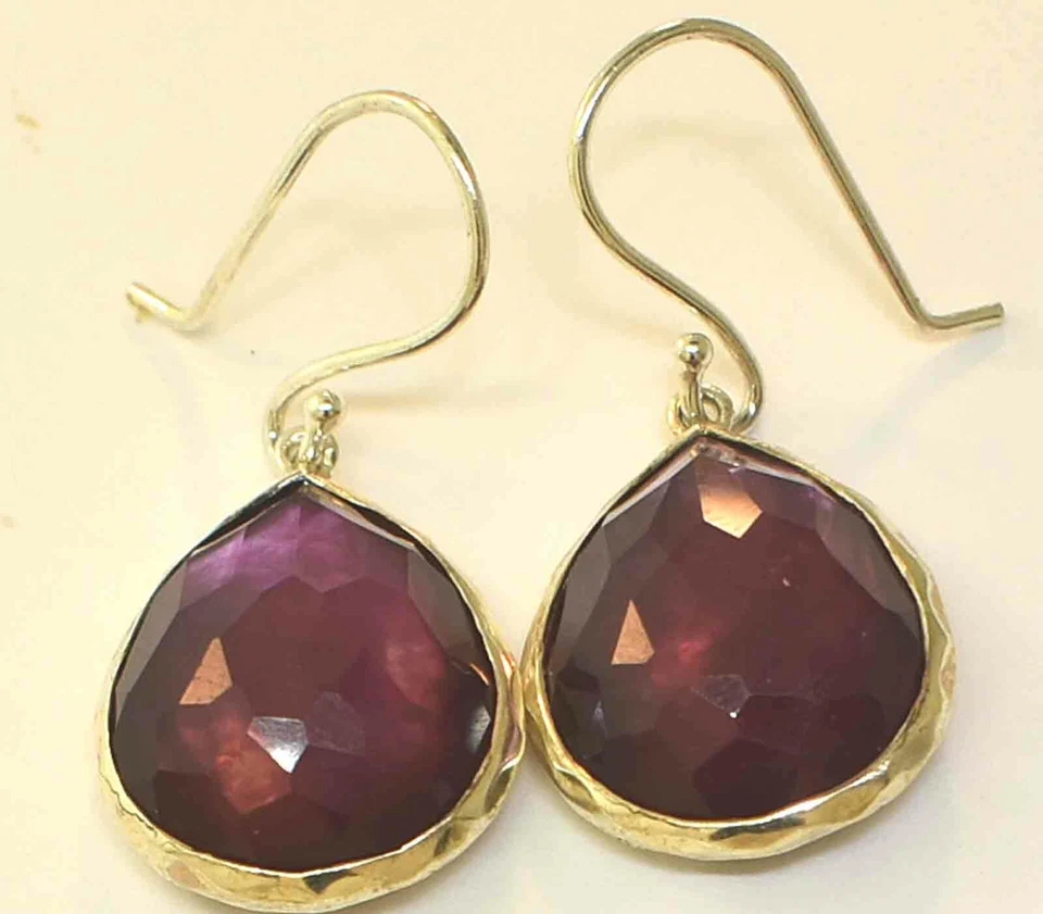 IPPOLITA STERLING SILVER + AMETHYST "ROCK CANDY" TEAR DROP EARRINGS - Image 1 of 3