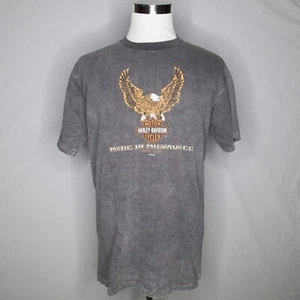 Herren Vintage Harley Davidson Eagle T-Shirt Dick Farmers 1997 Bike 90s Gr. Medium - Bild 1 von 12