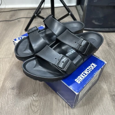 Sandalias Birkenstock Arizona Essentials EVA unisex deslizables negras para hombre 8 para mujer 10” Foto 1 de 4