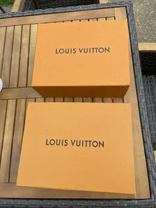 Lot Of Two Louis Vutton Shoe Boxes (Light Damage) BOX ONLY Orange LV Boxes Empty - Picture 1 of 14