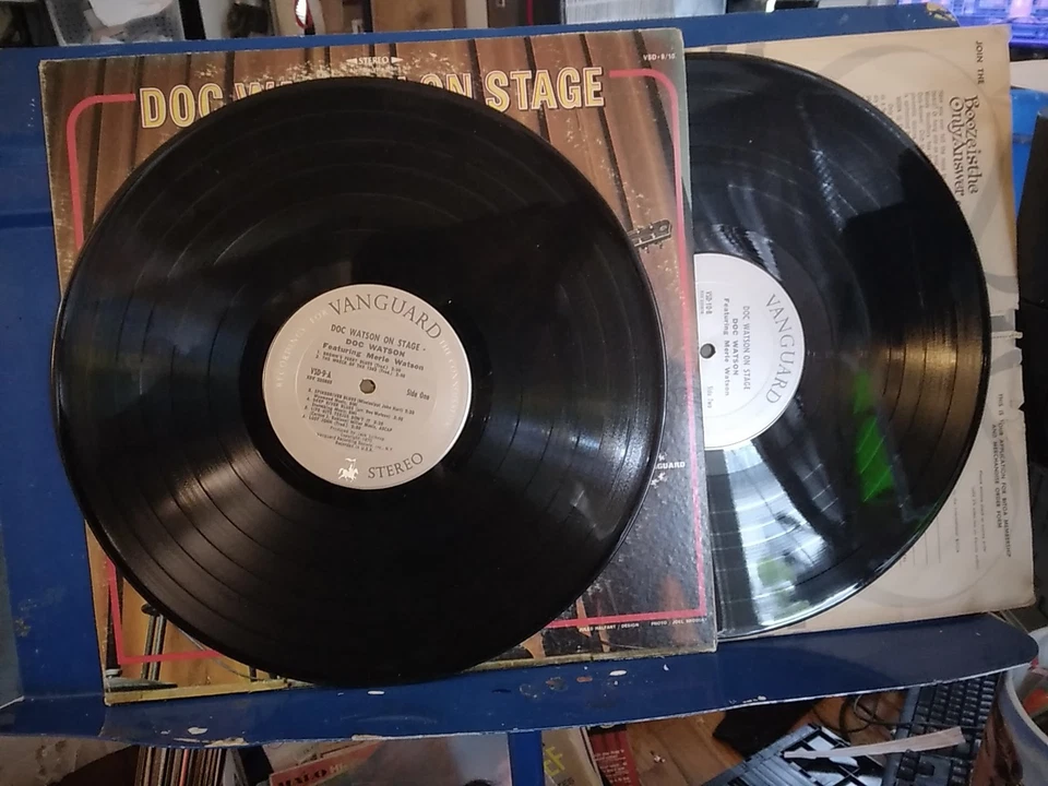 Doc Watson Ft Merle Watson - Doc Watson On Stage 12" Vinyl Double LP Record VG+ - Image 1 of 1