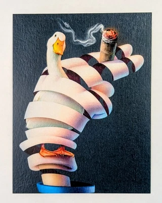 Postal con impresión artística de folleto de Howard el Pato SUPER A Stefan Thelen ASL H Foto 1 de 2