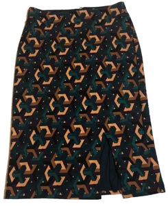 Anthropologie Maeve Geometrique Slit Pencil Skirt - Picture 1 of 3