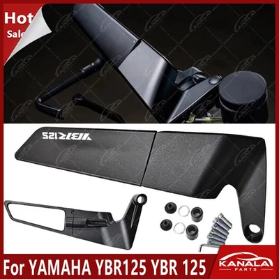 For YAMAHA YBR125 YBR 125 Mirrors Wing Adjustable Rotating Rearview Mirror New Foto 1 de 4