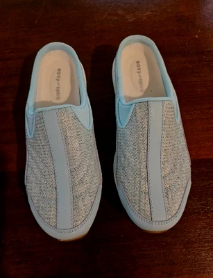 Easy Spirit путешествий время женщин 5,5 M синий кожаный узор комфорт сабо мул новый - Изображение 1 из 4