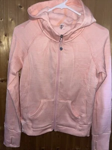 90 Degree by Reflex Girls Hoodie Jacket Size L (12) Thumb Holes Zip LooksOrange - Picture 1 of 5
