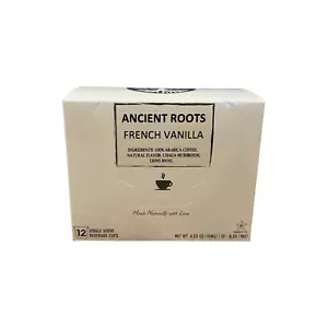 Ancient Roots 100% Arabica Single Serve Mushroom Coffee, French Vanilla, 12ct - Bild 1 von 4