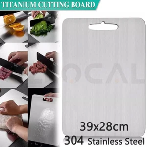 Titanium Cutting Board Chopping Board Stainless Steel for Meat Fruit Vegetables - Picture 1 of 13