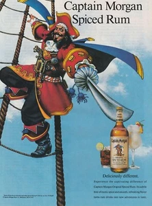 Vintage printed ads 1993 Captain Morgan spicy rum add ready for framing - Imagen 1 de 3