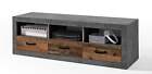 Lowboard INDIANA, mit 3 Schubladen TV Board in Old Wood Optik und Beton