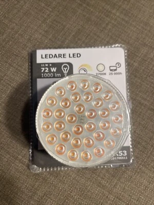 Ikea LEDARE LED Bulb GX53 1000 lumen 2700 K Dimming Adjustable Beam New - Image 1 of 4