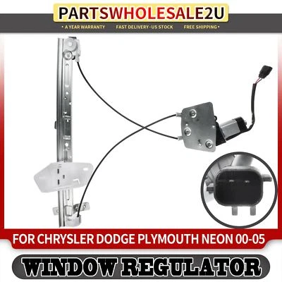 Regulador de ventana eléctrica delantero izquierdo con motor para Dodge Chrysler Plymouth sedán de neón Foto 1 de 4